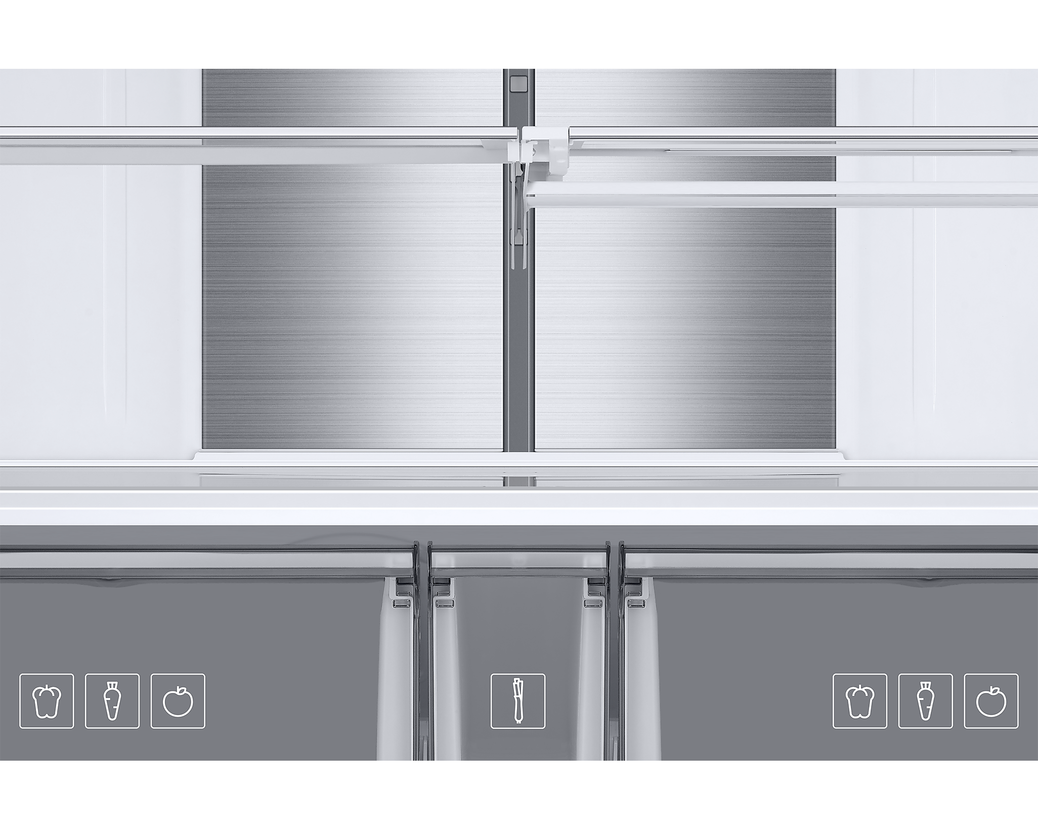 RF85R9044SR מקרר 4 דלתות בטכנולוגיית Triple Cooling, 937 ליטר