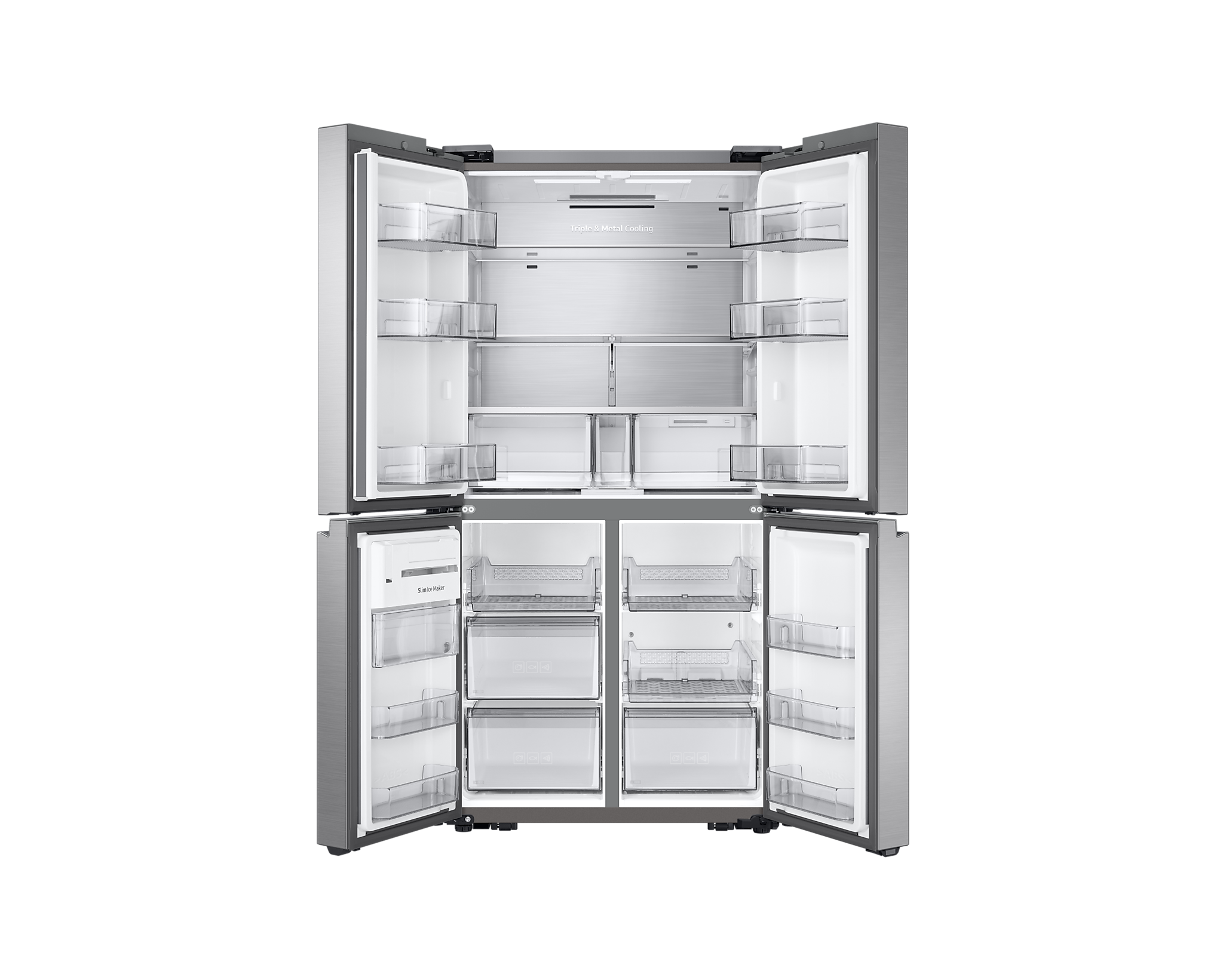 RF85A9110SL מקרר 4 דלתות בטכנולוגיית Triple Cooling בנפח 938 ליטר